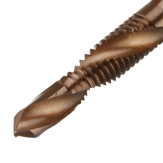 HSS Co M35 Cobalt Combination Drill Tap Bit M3-M10 Deburr Countersink Drill Bit