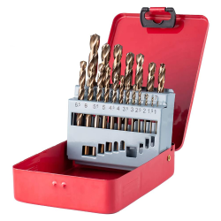M35 Cobalt Drill Bit Set HSS-Co Jobber Length Twist Drill Bits with Metal Case for Stainless Steel Wood Metal Drilling M35 Cobalt Drill Bit Set HSS-Co Jobber Length Twist Drill Bits with Metal Case for Stainless Steel Wood Metal Drilling