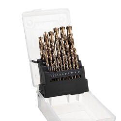 M35 Cobalt Drill Bit Set HSS-Co Jobber Length Twist Drill Bits with Plastic Case for Stainless Steel Wood Metal Drilling M35 Cobalt Drill Bit Set HSS-Co Jobber Length Twist Drill Bits with Plastic Case for Stainless Steel Wood Metal Drilling