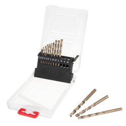M35 Cobalt Drill Bit Set HSS-Co Jobber Length Twist Drill Bits with Plastic Case for Stainless Steel Wood Metal Drilling M35 Cobalt Drill Bit Set HSS-Co Jobber Length Twist Drill Bits with Plastic Case for Stainless Steel Wood Metal Drilling