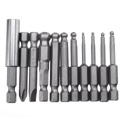 11pcs 50mm Magnetic Ball Screwdriver Bit H1.5/2/2.5/3/4/5/6/8 PH2 SL6 Screwdriver 11pcs 50mm Magnetic Ball Screwdriver Bit H1.5/2/2.5/3/4/5/6/8 PH2 SL6 Screwdriver