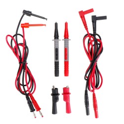 Electronic Multimeter Check Leads Kit with Alligator Clip Plunger Hooks Pen Point Set Electronic Multimeter Check Leads Kit with Alligator Clip Plunger Hooks Pen Point Set