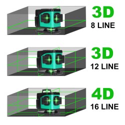 Laser Level 16 Lines 4D Self-Leveling 360 Horizontal And Vertical Cross Super Powerful Green Laser Beam Line Laser Level Laser Level 16 Lines 4D Self-Leveling 360 Horizontal And Vertical Cross Super Powerful Green Laser Beam Line Laser Level