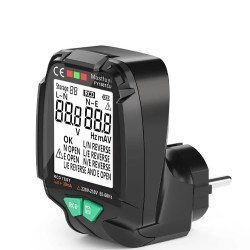 FY1881 30V-250V Digital Smart Socket Tester Voltage Test Socket Tester ENull Line Phase Check RCD Test Data Storage
