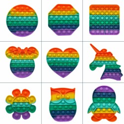 Fidget Reliever Stress Toys Rainbow Push Pop Bubble Antistress Simple Dimple Sensory Toy To Relieve Autism HEDC Gadget for Kids Teen Adult Keychain Fidget Reliever Stress Toys Rainbow Push Pop Bubble Antistress Simple Dimple Sensory Toy To Relieve Autism HEDC Gadget for Kids Teen Adult Keychain