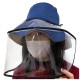 Fisherman Hat Clear Mask Removable Protective Cap Anti-fog Full Face Outdoor