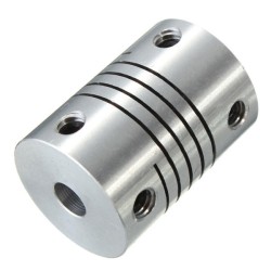 Flexible Shaft Coupling OD18mmx25mm CNC Stepper Motor Coupler Connector 6.35 To 8mm Flexible Shaft Coupling OD18mmx25mm CNC Stepper Motor Coupler Connector 6.35 To 8mm