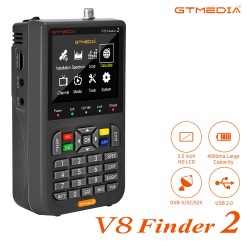 V8 Finder2 Handheld Satellite Meter 3.5 Inch High Definition LCD Screen DVB-S/S2 MPEG-2/4 H.264(8 Bit) Satellite Finders with 4000mAh Li-ion Battery V8 Finder2 Handheld Satellite Meter 3.5 Inch High Definition LCD Screen DVB-S/S2 MPEG-2/4 H.264(8 Bit) Satellite Finders with 4000mAh Li-ion Battery
