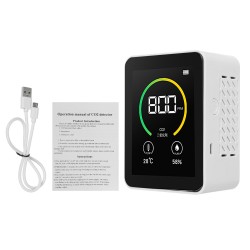 Gas Co2 Sensor Detector Air Quality Monitor Analyzer W/ Temperature Humidity Display Gas Co2 Sensor Detector Air Quality Monitor Analyzer W/ Temperature Humidity Display