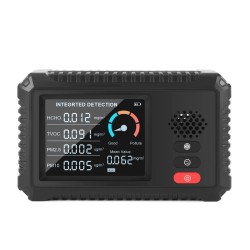 HCHO/TVOC/PM2.5/PM10 Tester Real Time Data Monitoring Multifunctional Air Quality Monitor Gas Analyzer HCHO/TVOC/PM2.5/PM10 Tester Real Time Data Monitoring Multifunctional Air Quality Monitor Gas Analyzer