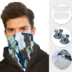 Half Face Mouth Mask Scarf with Filters Protect Neck Anti Dust Sun UV Wind Half Face Mouth Mask Scarf with Filters Protect Neck Anti Dust Sun UV Wind