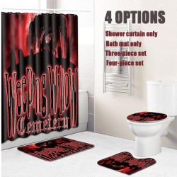 Halloween Shower Curtain Toilet Soft Velvet Non-slip Kitchen Mat Type 8 Halloween Shower Curtain Toilet Soft Velvet Non-slip Kitchen Mat Type 8