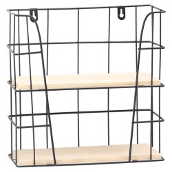 Hand-made Iron Wall Vintage Industrial Style Simple Furniture Double Wall Shelf Hand-made Iron Wall Vintage Industrial Style Simple Furniture Double Wall Shelf