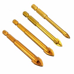 Hex Shank Tungsten Carbide Tile Glass Cross Spear Head Drill Bit 6/8/10/12mm