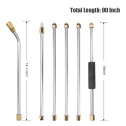 High Pressure Washer Gutter Cleaner Attachment for Lance Wand 4000 psi 5 Tips High Pressure Washer Gutter Cleaner Attachment for Lance Wand 4000 psi 5 Tips