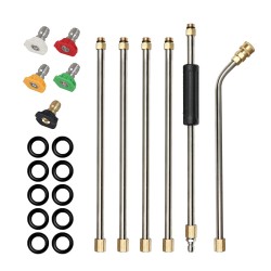 High Pressure Washer Gutter Cleaner Attachment for Lance Wand 4000 psi 5 Tips High Pressure Washer Gutter Cleaner Attachment for Lance Wand 4000 psi 5 Tips