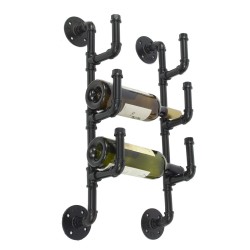 Industrial Vintage Style Quality Iron Storage Rack Bottle Shelf For Kitchen And Bar Made From Industria Pipe Fittings Industrial Vintage Style Quality Iron Storage Rack Bottle Shelf For Kitchen And Bar Made From Industria Pipe Fittings