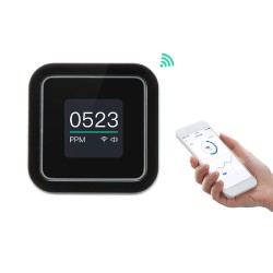 Intelligent Carbon Dioxide Meter WIFI Carbon Dioxide Detection Instrument Monitoring Over Standard Alarm With Clock Monitoring Scope 400-3000ppm Intelligent Carbon Dioxide Meter WIFI Carbon Dioxide Detection Instrument Monitoring Over Standard Alarm With Clock Monitoring Scope 400-3000ppm