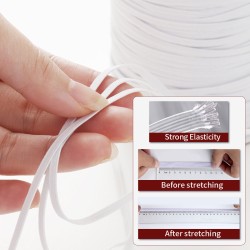 5mm x 100m Wide Eubber Belt Rubber Strong Elastic Flat Belt, Used For Knitting inchSuper Elasticinch 5mm x 100m Wide Eubber Belt Rubber Strong Elastic Flat Belt, Used For Knitting inchSuper Elasticinch