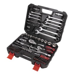103PCS 6.3MM 12.5MM Chrome Vanadium Steel Manual Dual-use Wrench Socket Bit Ratchet Wrench Combination Auto Repair Hardware Toolbox Sets Tools Kit 103PCS 6.3MM 12.5MM Chrome Vanadium Steel Manual Dual-use Wrench Socket Bit Ratchet Wrench Combination Auto Repair Hardware Toolbox Sets Tools Kit