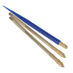 Lace Wig Ventilating Holder Hook Needle Handle Brass/Blue Color Lace Wig Ventilating Holder Hook Needle Handle Brass/Blue Color