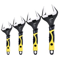 Large Extra Wide Jaw Adjustable Spanner Wrench Openning Capacity Nut Pipe Tool Large Extra Wide Jaw Adjustable Spanner Wrench Openning Capacity Nut Pipe Tool