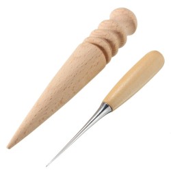 Leather Craft Hand Awl Punch Wood Stick Tool Polishing DIY Tool Leather Craft Hand Awl Punch Wood Stick Tool Polishing DIY Tool