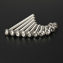M3 Bolts Stainless Steel Screws Button Head Socket Cap 10 Size M3 Bolts Stainless Steel Screws Button Head Socket Cap 10 Size
