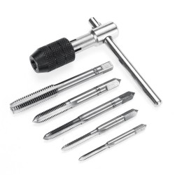 M3-M8 Tap Drill Set T Handle Ratchet Tap Wrench Machinist Tool With Screw Tap Hand M3-M8 Tap Drill Set T Handle Ratchet Tap Wrench Machinist Tool With Screw Tap Hand