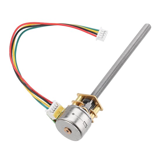 GA12BY15-M455 DC 5V 30RPM 15RPM 5RPM Stepper Motor Threaded Shaft Gear Motor With All-Metal Gearbox