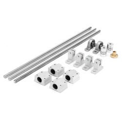 15pcs 400mm Optical Axis Guide Bearing Housings Linear Rail Shaft Support Screws Set 15pcs 400mm Optical Axis Guide Bearing Housings Linear Rail Shaft Support Screws Set
