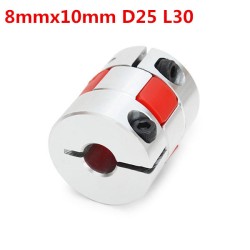 8mmx10mm Aluminum Flexible Spider Shaft Coupling OD25mm x L30mm CNC Stepper Motor Coupler Connector 8mmx10mm Aluminum Flexible Spider Shaft Coupling OD25mm x L30mm CNC Stepper Motor Coupler Connector