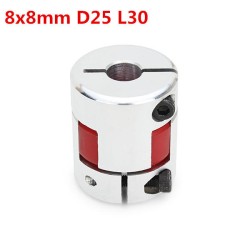 8mmx8mm OD25mm x L30mm Aluminum Flexible Spider Shaft Coupling CNC Stepper Motor Coupler Connector 8mmx8mm OD25mm x L30mm Aluminum Flexible Spider Shaft Coupling CNC Stepper Motor Coupler Connector