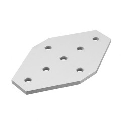 Aluminum 7 Holes Join Plate Corner Bracket for 2020 V-slot Aluminum Extrusions Profiles CNC Parts Aluminum 7 Holes Join Plate Corner Bracket for 2020 V-slot Aluminum Extrusions Profiles CNC Parts