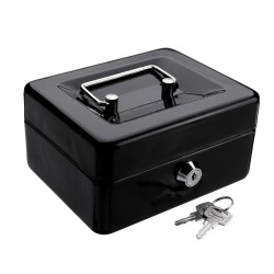 Metal Cash Box with Money Tray Lock & Key For Cashier Drawer Money Safe Security Box Tool Box Metal Cash Box with Money Tray Lock & Key For Cashier Drawer Money Safe Security Box Tool Box