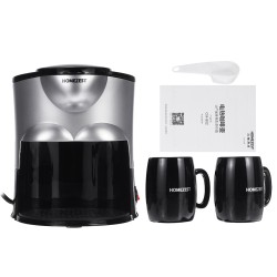 Mini Coffee Maker Ceramic Double Cup Automatic Home Small American Coffee Machine Mini Coffee Maker Ceramic Double Cup Automatic Home Small American Coffee Machine