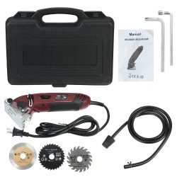 Mini Cutting Machine Electric Circular Saw Multi-Functional Handheld Grinder Kit Carpenter Woodwork Cutting Tools W/ 3pcs Blades Mini Cutting Machine Electric Circular Saw Multi-Functional Handheld Grinder Kit Carpenter Woodwork Cutting Tools W/ 3pcs Blades
