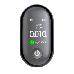 Mini Portable Alcohols Tester Non-Contact Breath Blow High-Sensitive Electronic Breathalyzer with 3-Color Indicator Light 3 Languages Switchable Mini Portable Alcohols Tester Non-Contact Breath Blow High-Sensitive Electronic Breathalyzer with 3-Color Indicator Light 3 Languages Switchable