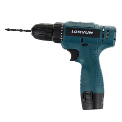 Multifunctional Electric Drill 21+1 Torque Screwdriver 12V Rechargeable Dual Speed Power Tools W/ 2pcs Battery