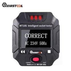 MT10S/MT10E Socket Outlet Tester Intelligent Detection Display Voltage Frequency RCD Tester MT10S/MT10E Socket Outlet Tester Intelligent Detection Display Voltage Frequency RCD Tester