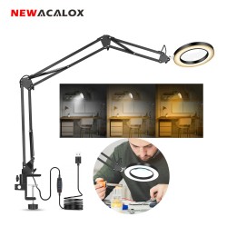 Flexible Desk Large 5X USB LED Magnifying Glass 3 Colors Illuminated Magnifier Lamp Loupe Reading/Rework/Soldering Flexible Desk Large 5X USB LED Magnifying Glass 3 Colors Illuminated Magnifier Lamp Loupe Reading/Rework/Soldering
