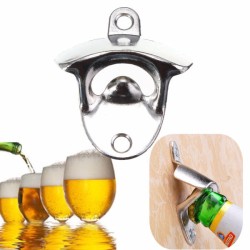 Nickel Bottle Opener Wall Mount Bar Wine Beer Soda Glass Cap Remover Opener Tool Nickel Bottle Opener Wall Mount Bar Wine Beer Soda Glass Cap Remover Opener Tool