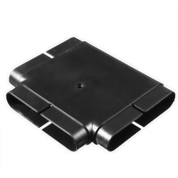 PVC Ventilation System Environmental Protection Flat PVC Tube Tee Connector 132x30mm PVC Ventilation System Environmental Protection Flat PVC Tube Tee Connector 132x30mm