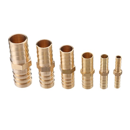 Adapter Brass Barb Straight 2 Way Pipes Fitting 6-19mm Pneumatic Component Hose Quick Coupler