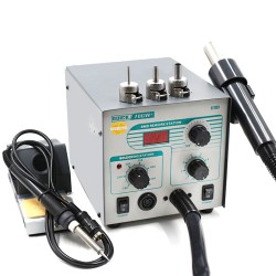 Quick 706W+ 2 In 1 SMD BGA Rework Station Hot Air Spear Desoldering Station for Phone Repair Welding Tool Quick 706W+ 2 In 1 SMD BGA Rework Station Hot Air Spear Desoldering Station for Phone Repair Welding Tool