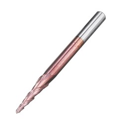 R0.25/ R0.5/ R0.75/ R1.0 *15*D4*50 2 Flutes Taper Ball Nose End Mill HRC50 Milling Cutter