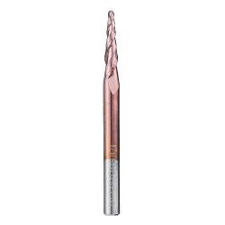 R0.25/ R0.5/ R0.75/ R1.0 *15*D4*50 2 Flutes Taper Ball Nose End Mill HRC50 Milling Cutter R0.25/ R0.5/ R0.75/ R1.0 *15*D4*50 2 Flutes Taper Ball Nose End Mill HRC50 Milling Cutter