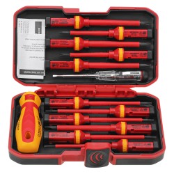 13Pcs 1000V Electronic Insulated Screwdriver Set Phillips Slotted Torx CR-V Screwdriver Repair Tools 13Pcs 1000V Electronic Insulated Screwdriver Set Phillips Slotted Torx CR-V Screwdriver Repair Tools