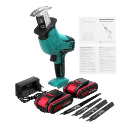 Rechargeable Cordless Reciprocating Saw Handheld Woodorking Wood Cutter W/ None/1/2 Battery & 4PCS Saw Blades Electric Saw Kit Fit Battery Rechargeable Cordless Reciprocating Saw Handheld Woodorking Wood Cutter W/ None/1/2 Battery & 4PCS Saw Blades Electric Saw Kit Fit Battery