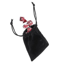 Red Antique Color Solid Metal Polyhedral Dices Role Playing RPG Gadget 7 Dice Set With Bag Red Antique Color Solid Metal Polyhedral Dices Role Playing RPG Gadget 7 Dice Set With Bag